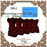 *VG Passion Rising Corset Red Rose_5 Colors(mod/trans)