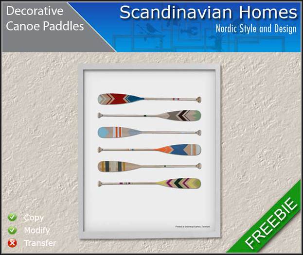 Decorative Canoe Paddles