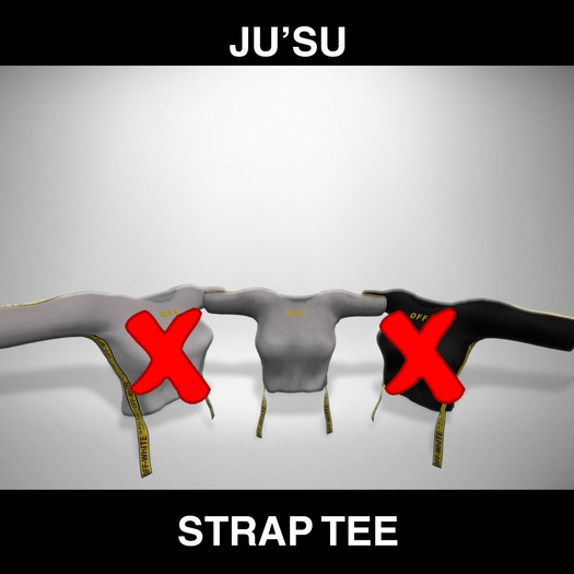 Ju'Su - Strap Tee OffW Grey/Yellow