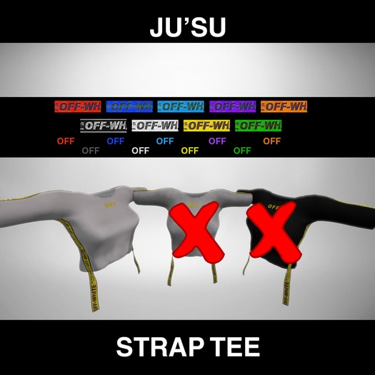 Ju'Su - Strap Tee OffW (WHITE) FATPACK
