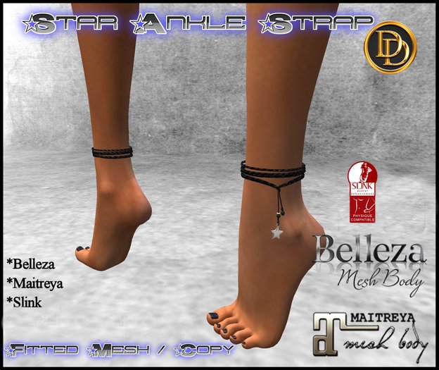 ☾ⅅⅅ☽  Star Ankle Strap / BELLEZA / MAITREYA / SLINK