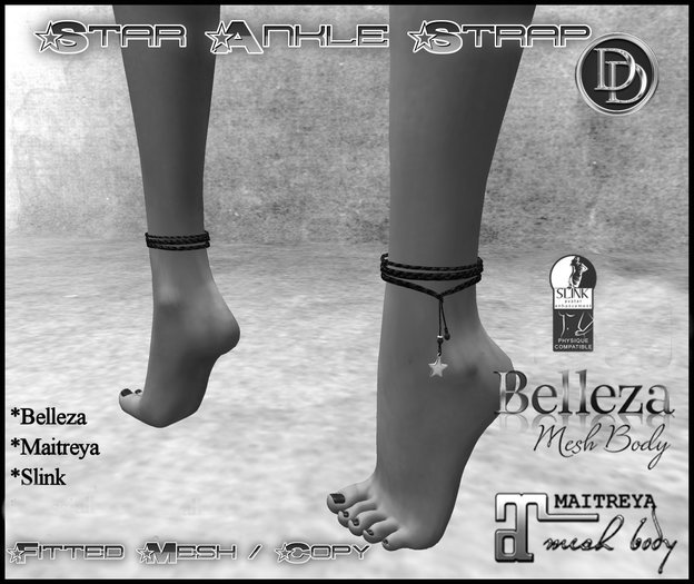 ☾ⅅⅅ☽  Star Ankle Strap / BELLEZA / MAITREYA / SLINK : DEMO