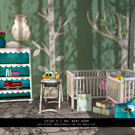 [high v.] owl room while set