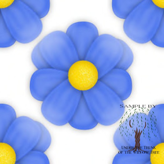 Blue Flowers Texture