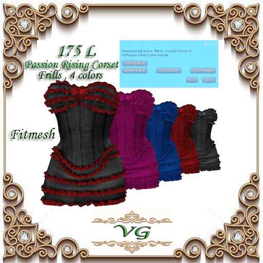 *VG Passion Rising Corset_Frills (4 colors)(copy)