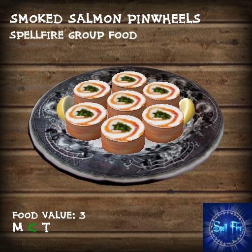 )<SF>( Smoked Salmon Pinwheels