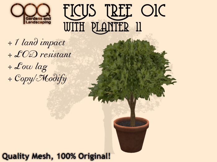 OPQ Ficus Tree 01c with Planter 11 (CM) (Boxed)