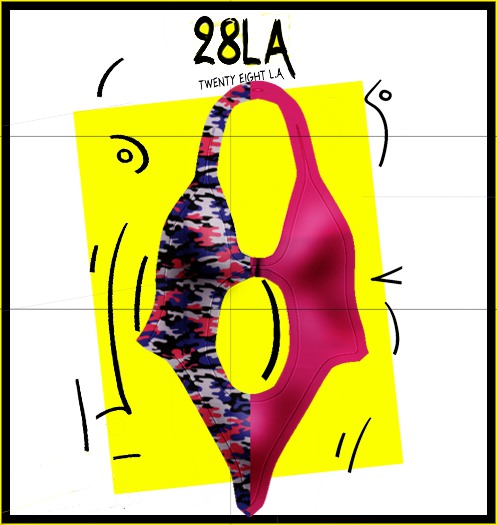 28LA. Rueswimsuit Purple Camo  