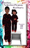 {M} [Valentine PJs] [Black-Red Hearts] [All Sizes]