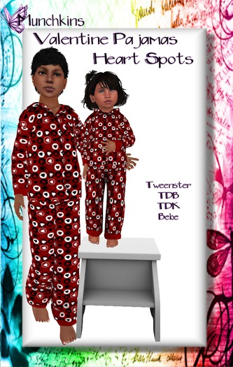 {M} [Valentine PJs] [Heart Spots] [All Sizes]