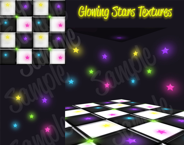 FULL PERM Glow Stars Textures