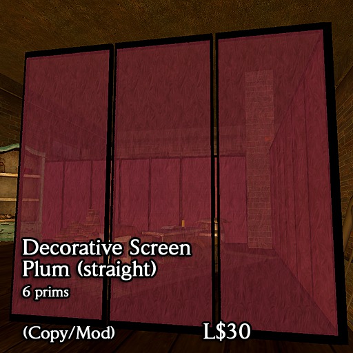 Decorative Screen / plum (straight)