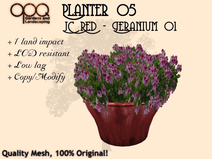 OPQ Planter 05 JC Red - Geranium 01