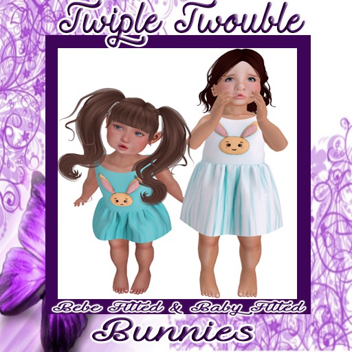 ~TT~ Bunnies in aqua (boxed)