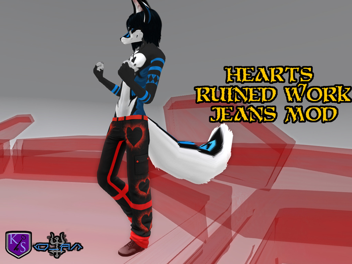 Valentines Ruined Work Jeans