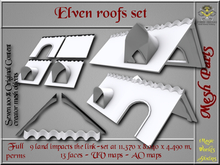 Elven roofs set - 9 LI - 7 FULL PERMS Meshes