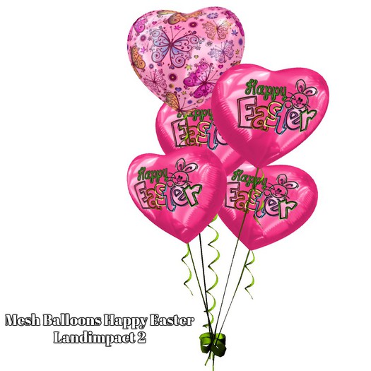 #mesh happy easter balloons pink