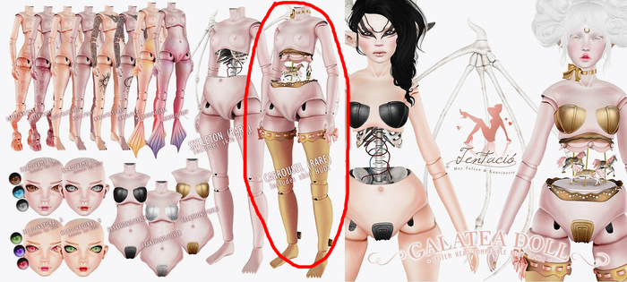 *Tentacio* Galatea Doll. Body Carrusel RARE