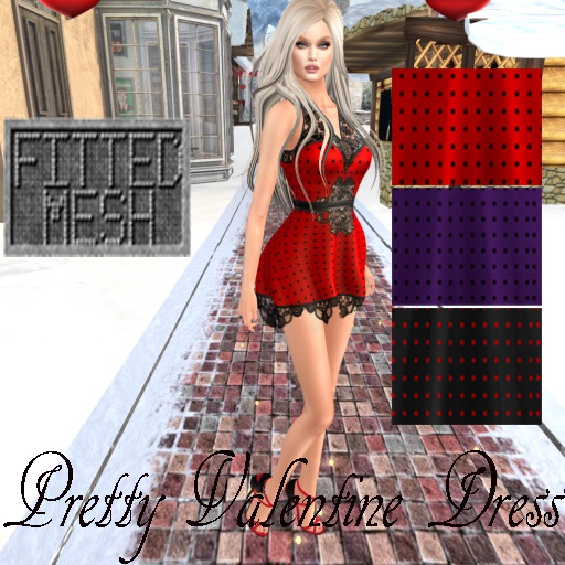 YGTL - FITTED MESH PRETTY VALENTINE DRESS