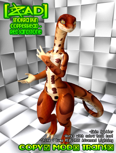 [ZAD] Snokra Skin Copperhead - Red Sandstone