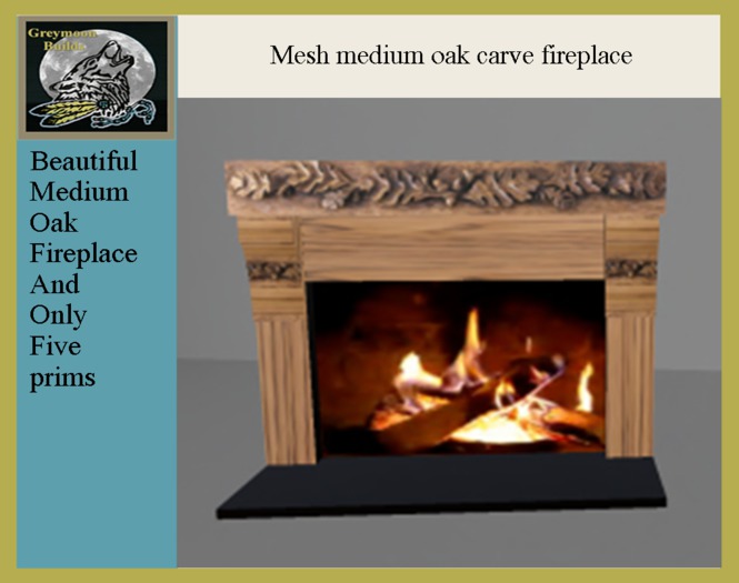 Carve medium oak fireplace