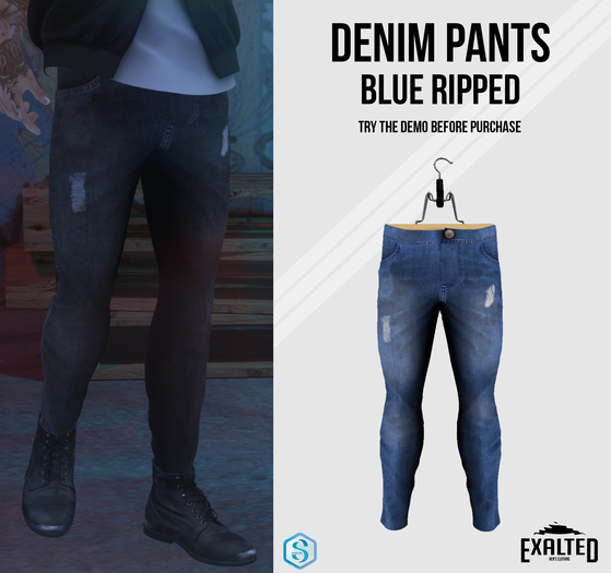 ExalteD - Denim Pants {Signature} Blue Ripped