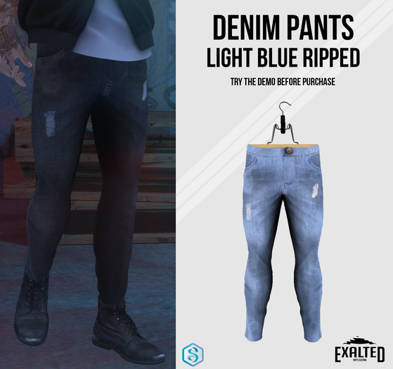 ExalteD - Denim Pants {Signature} Light Blue Ripped