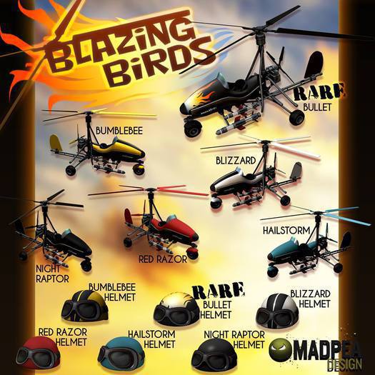 MadPea Blazing Birds Helmet- Red Razor