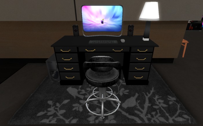 : intox : Computer Desk Black W Animations