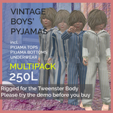 Vintage Boys Pyjamas Multipack