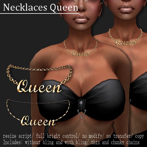 Necklace Queen Gold    -RYCA-
