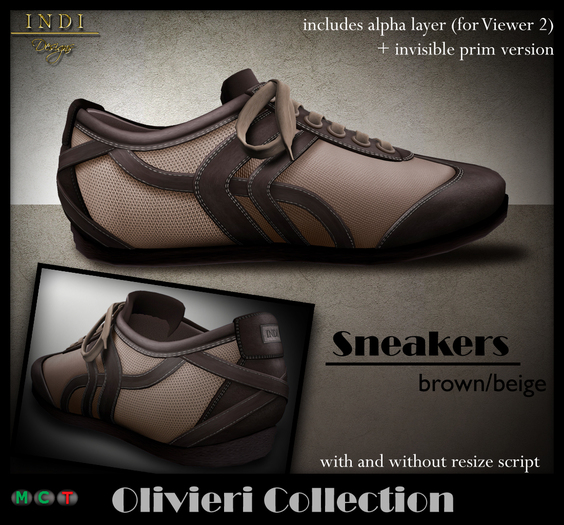 INDI Designs - Olivieri Sneakers brown/beige