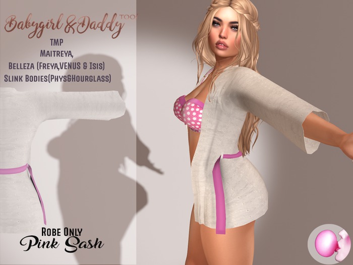Babygirl&Daddytoo!-GND-Robe-Pinksash