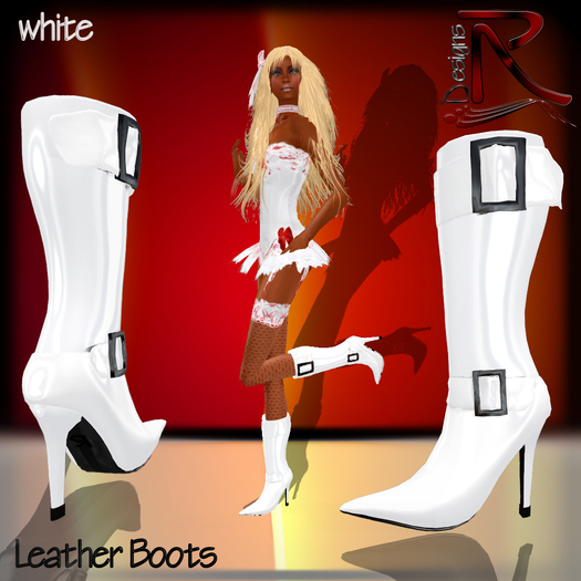 Leather BooTs white - Ronjas RDesignS Collection by Ronja Pera (Retail Box) 