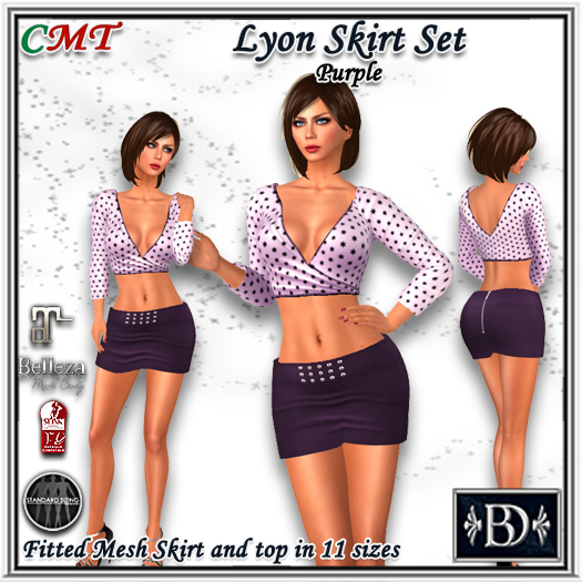 < BD > Lyon Skirt Set Purple