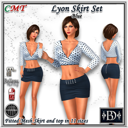 < BD > Lyon Skirt Set Blue