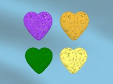 !RSD! Mardi Gras - St. Patrick's Day, heart Pillow - Fatpack