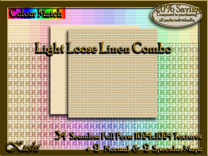 Light Loose Linen Combo Seamless Textures 
