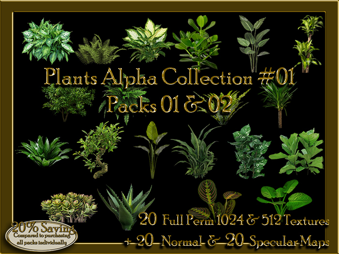 !Kushi! PlantsALPHACOLLECTION01 Textures -WEAR TO UNPACK