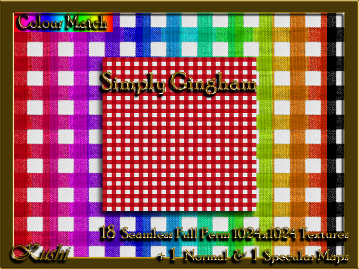 !Kushi! SimplyGingham Textures -WEAR TO UNPACK