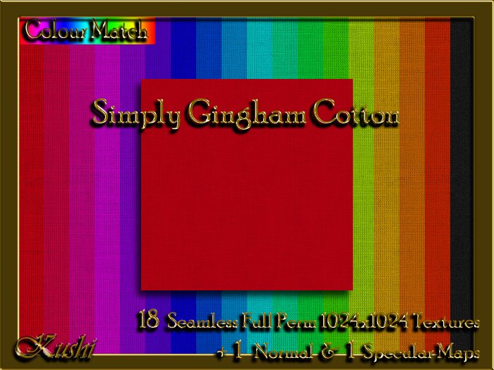 Simply Gingham Cotton Solid Seamless Textures 
