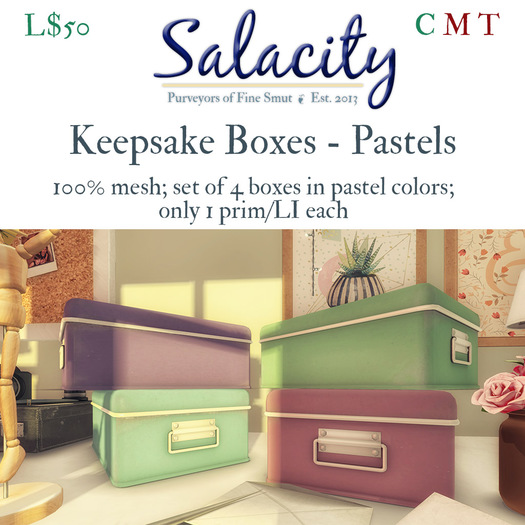Salacity - Keepsake Boxes (pastels)
