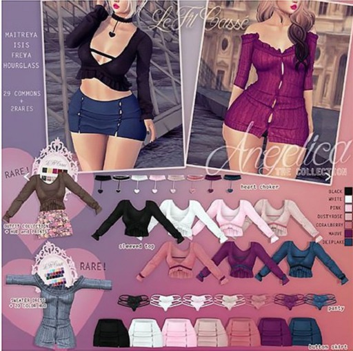 {le fil casse} Angelica Collection Skirt Freya Coralberry