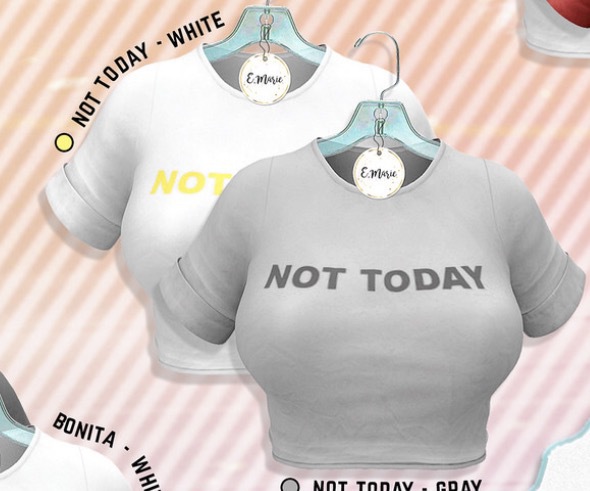 e.marie // Not Today Tee - White {lara exp}