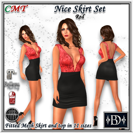 < BD > Nice Skirt Set Red