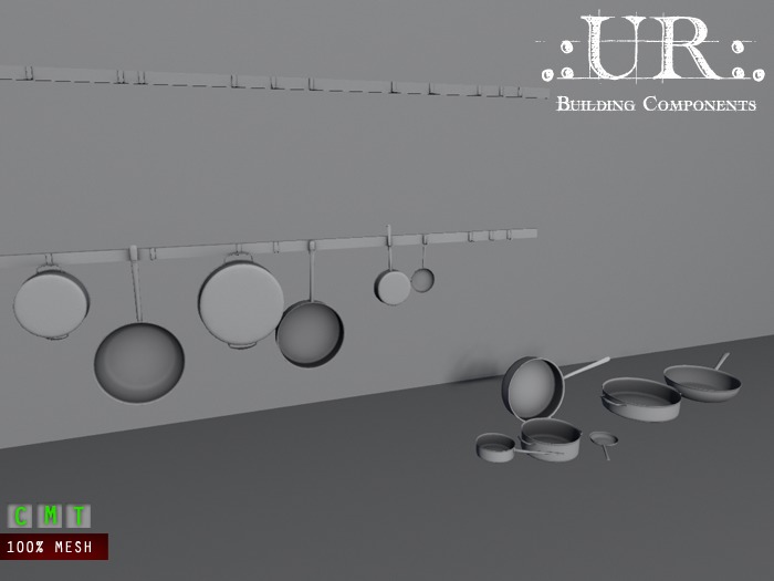 .:UR:. Travellers Collection - Pot & Pan Rack (full perm mesh)