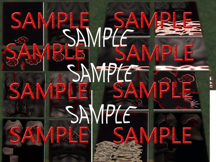 Akatsuki FULL Permission Texture Clothing Kit Naruto
