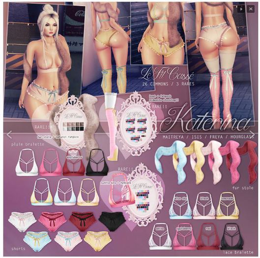 {le fil casse} Katerina Ruffle Bra HG RARE