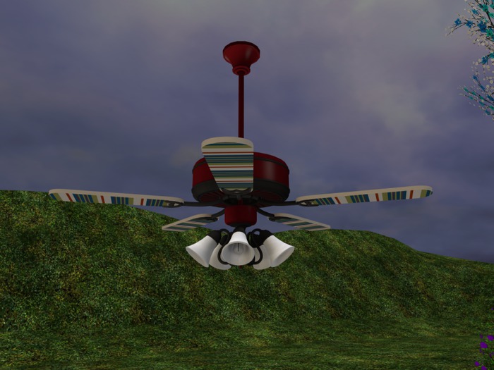 Trompe Loeil Fan-Red