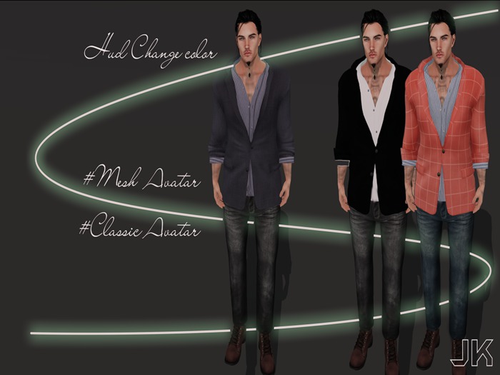:JK DESIGNER::JEANS AND BLAZER SET RAPHAEL